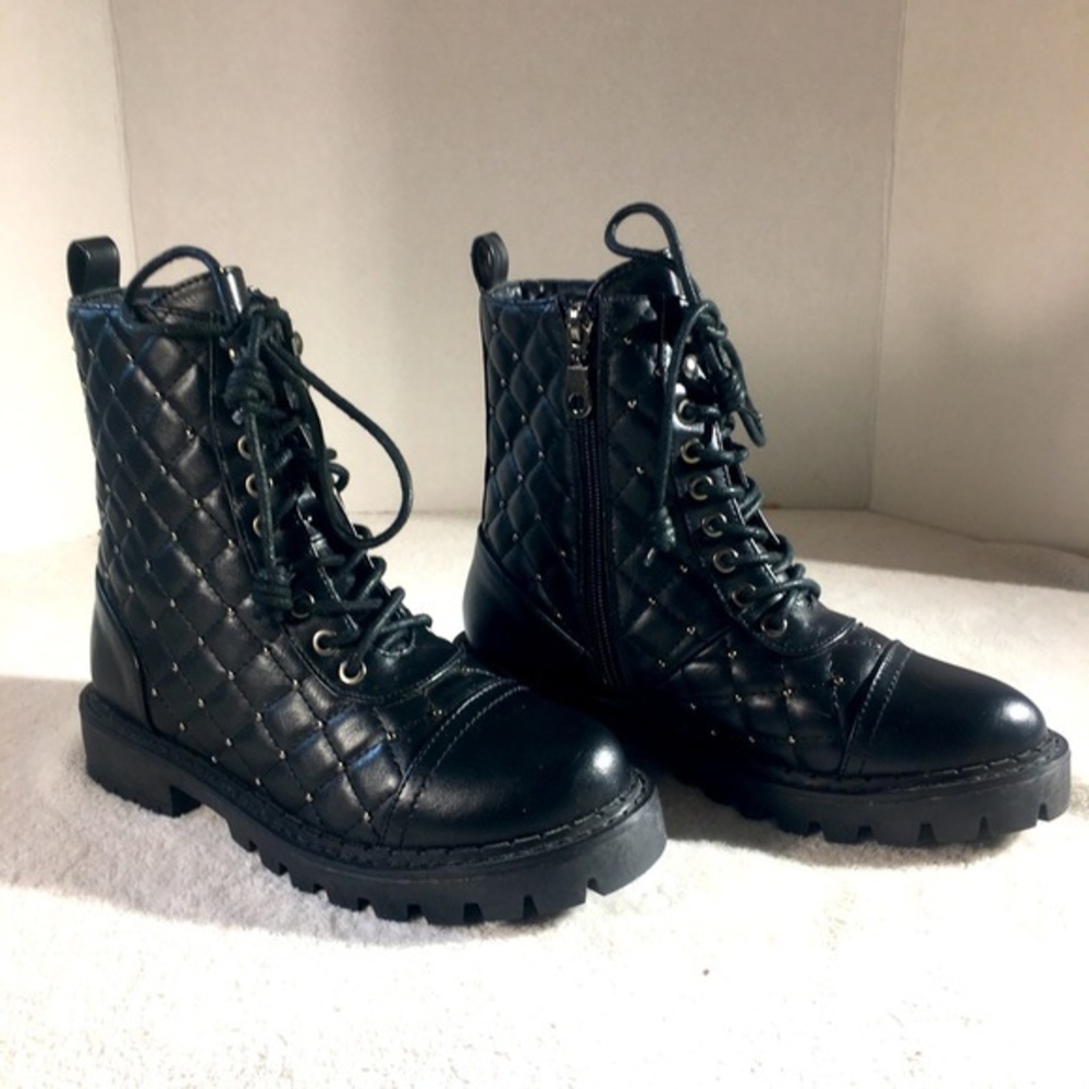 Vintage Havana Black Studded Charlotte Moto Boots